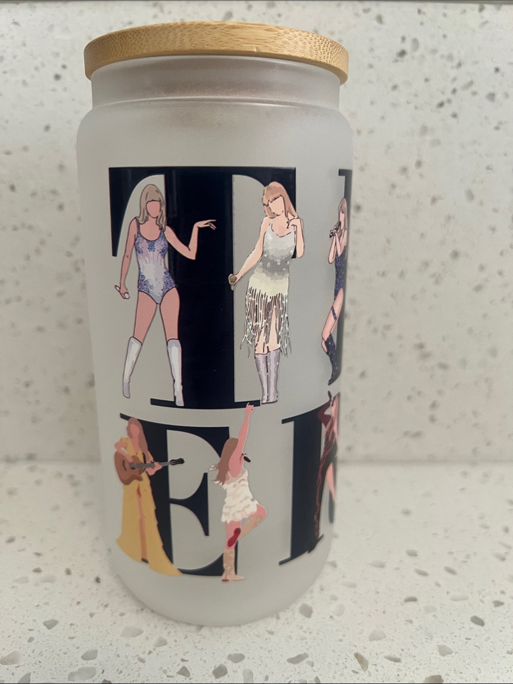 Taylor Swift Eras Tour Glass Tumbler